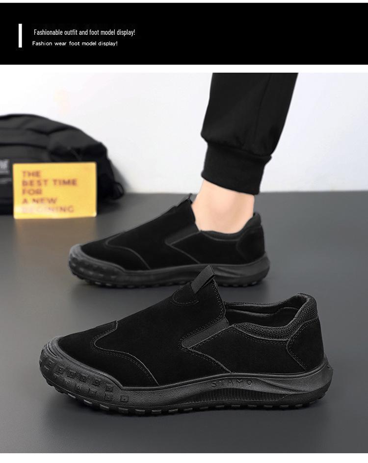 Herren Wasserdichte Leder Outdoor Arbeitsschuhe Low-Cut: Rutschfeste, Verschleißfeste Lässige Sommerstiefel