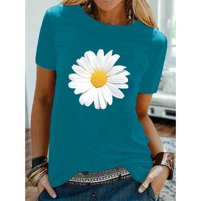 Bequemes, lässig-elegantes Damen-T-Shirt mit Rundhalsausschnitt und kurzen Ärmeln