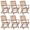 Day and Night - Day and Night Folding Garden Chairs 6 Pcs Solid Acacia Wood