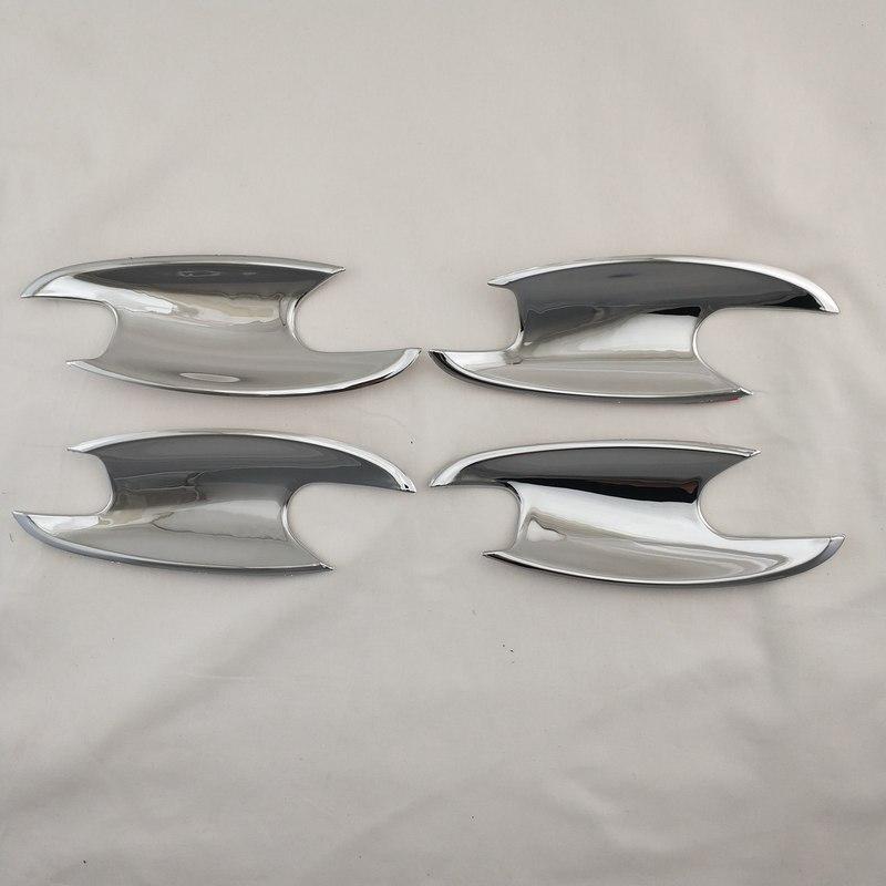 For Mercedes Benz W203 W211 W219 W220 E350 E63 2000 - 2009 Car Accessory Gloss Carbon Door Handle Bowl Covers Trim Paste Style