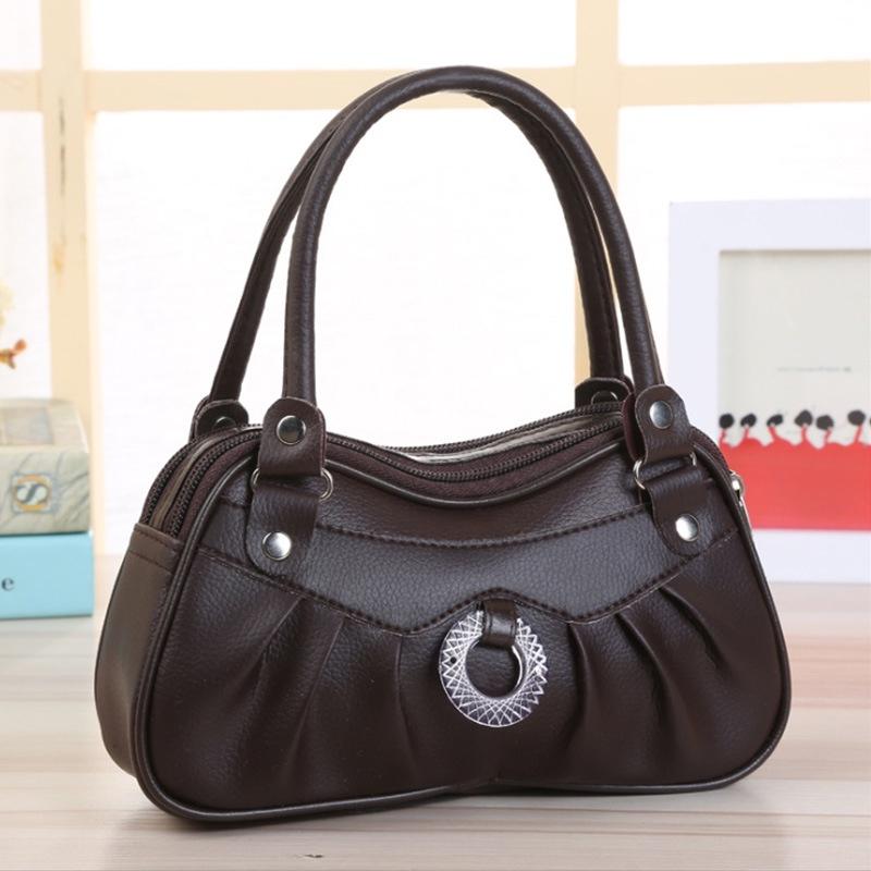 Elegant Pure Color Handbag For Women With Soft Pu Leather And Classic Design