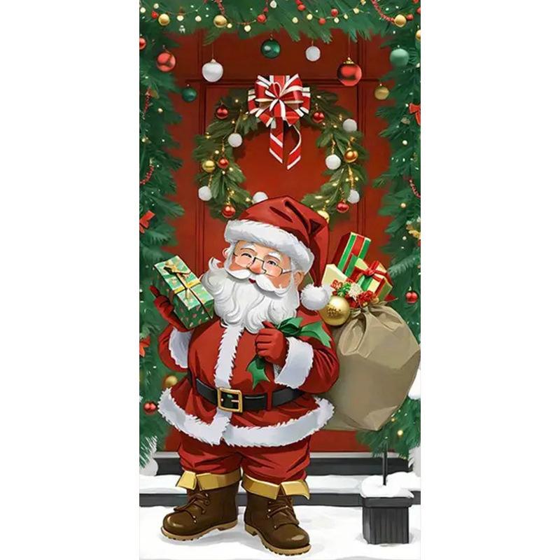 

Рождественская занавеска на дверь, Рождественское фото, Декоративное подвесное полотно для новогодней атмосферы One Size