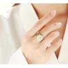 Adjustable Open Ring With Plum Blossom Motif Gold Plated Copper Vintage Boho Womens Fashion Jewelry