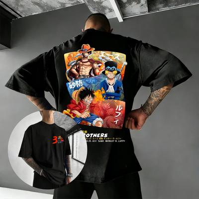 Camiseta Ace Sabo 3 Hermanos Hombres Mujeres Algodón Manga Corta Camiseta Gráfica Streetwear Verano 2026 Tops Casuales