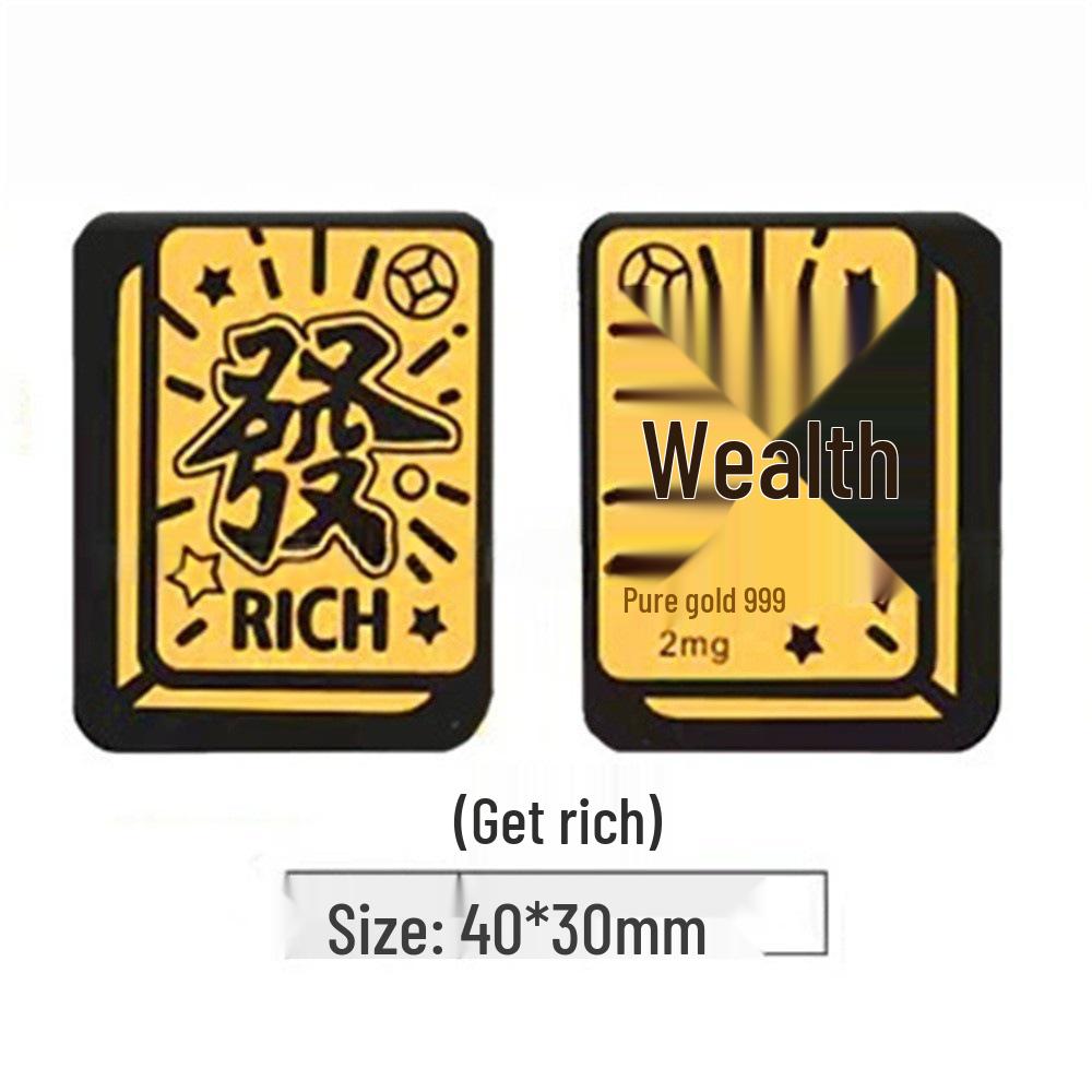Creative Gold Sticker for Mobile Phones and Refrigerators - Wealth Card Gift