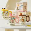 Cute Mug Boy and Girl Birthday Gift High Value Water Cup Creative Straw Cup Couple Cup Student Desktop Water Cup