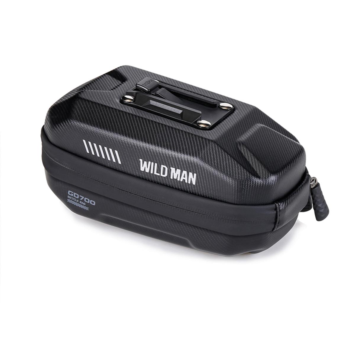WILD MAN GD700 Mountain Bike Tail Bag - EVA Hard Shell Waterproof Saddle Bag for Road Bike & Cycling Equipment