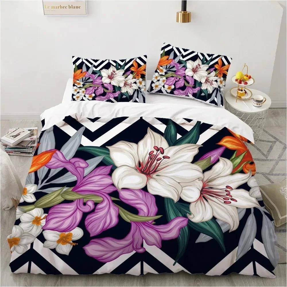Pink Rose Flowers Bedding CollectionDuvet Cover Comforter Bed Collection Quilt Cover PillowcaseKing Queen Twin Size Boys Girls Adultse