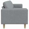 Living Room Sofa Light Grey 250 X 77 X 76 Cm Polyester