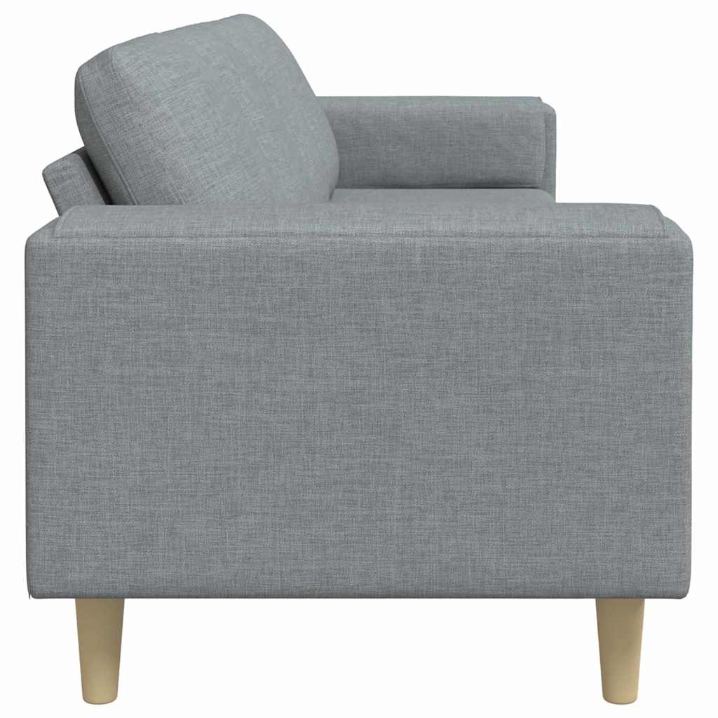 Living Room Sofa Light Grey 250 X 77 X 76 Cm Polyester