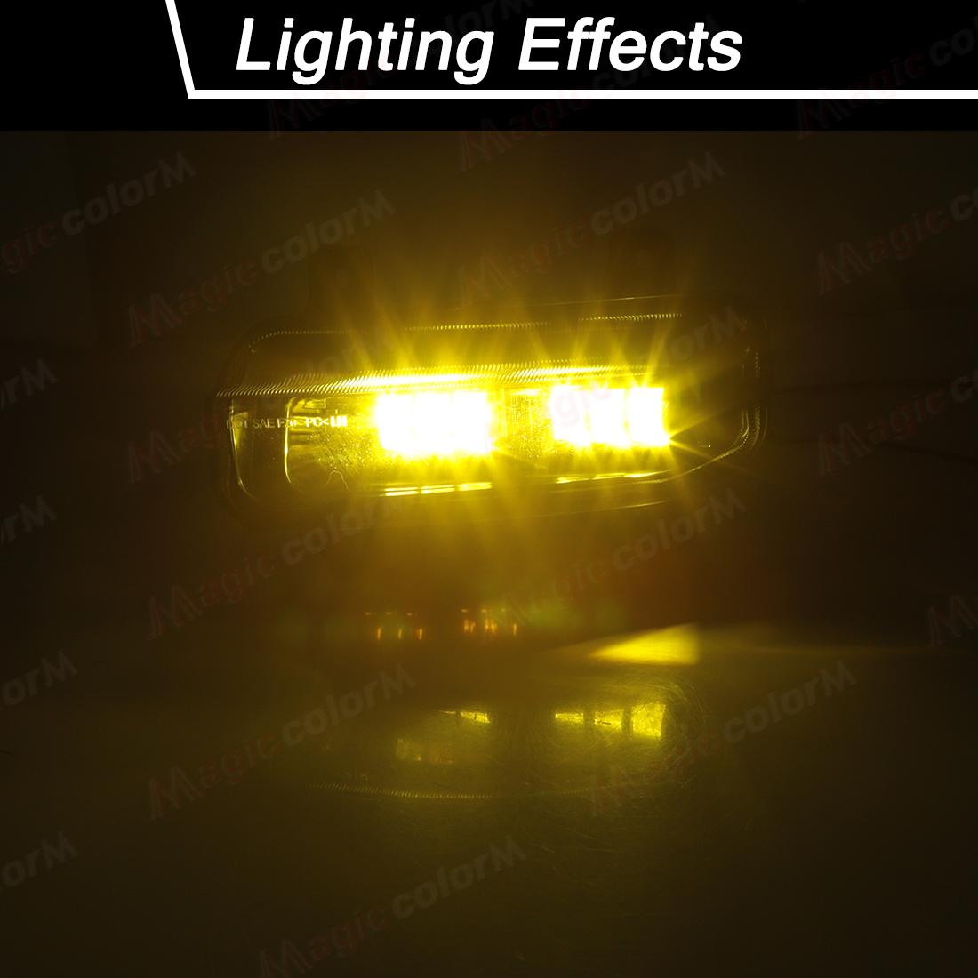 DLAA For Dodge Ram 1500 LED Car Fog Lamps Front Bumper Headlights Auto DRL Daytime Running Lights