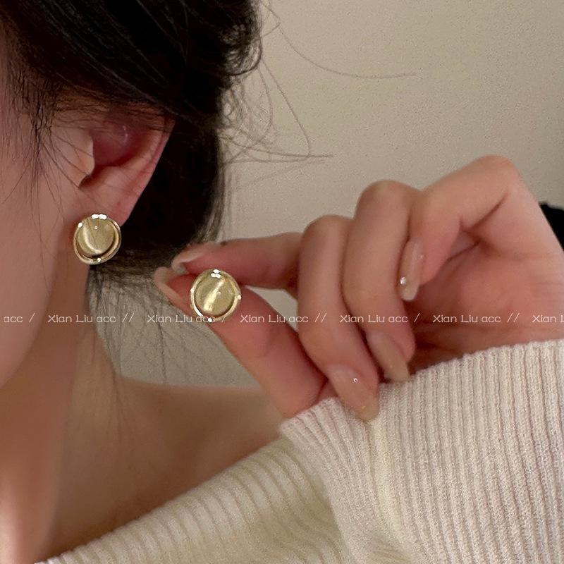 Boucles d'oreilles de luxe tendance 2024 accrocheuses pour femmes: Boucles d'oreilles à clous tendance et polyvalentes pour l'automne et l'hiver
