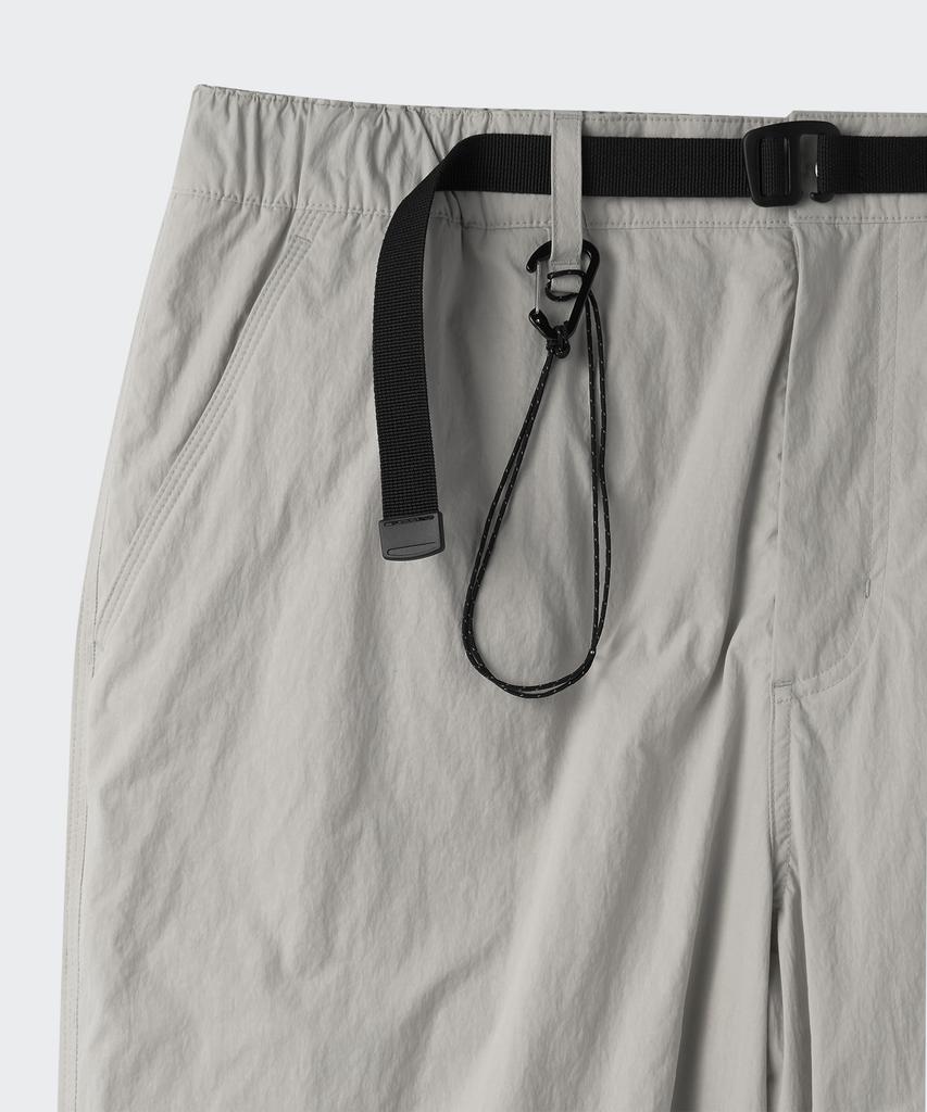 MUSINSA STANDARD [City Leisure] Fleece-Lined Wide Belted Parachute Pants [Dusty Cream]