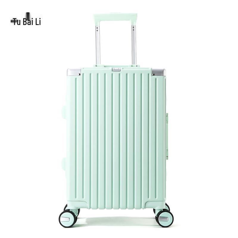 TOBERLIR Aluminum Frame Spinner Hardshell Luggage 20-inch зелёный