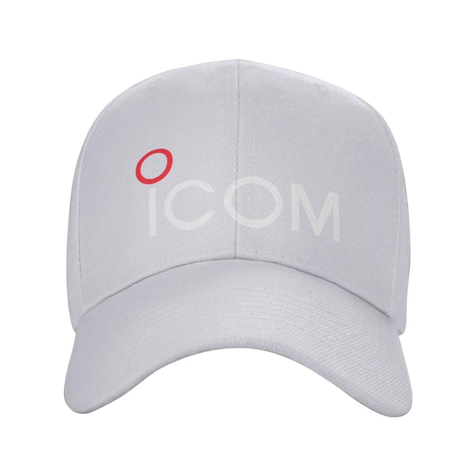 

1pc ICOM Ham Radio Logo Polyester Baseball Cap, Casual Style, Lightweight, Non-Stretch Fabric, 5-Panel Unisex Adult Hat