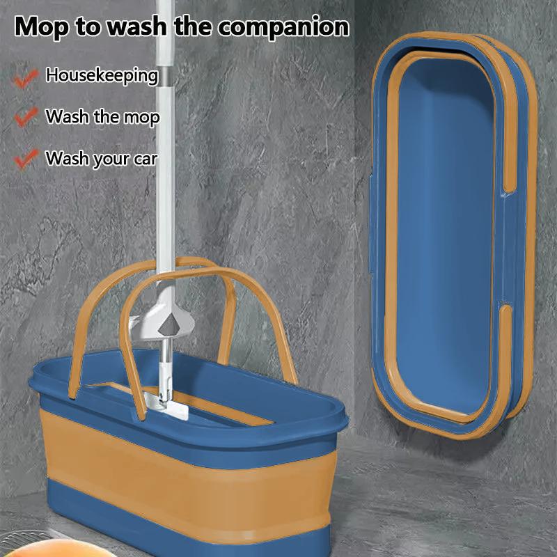 Collapsible Water Bucket Easy Hold Folding Fine Bucket Car Wash Basin Washing Plastic Buckets Home Use Cleaning Tool Foldable Mop Bucketer