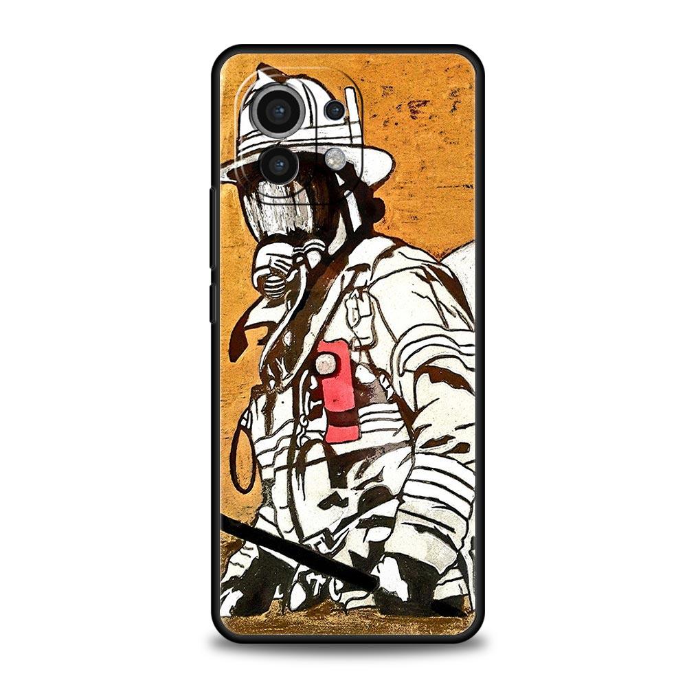 Phone Case For Xiaomi Mi 15 14 14T 13T 12T Pro 12 13 11 Lite 5G 11T X6 X5 Pro Soft TPU Cover Fireman Firefighter