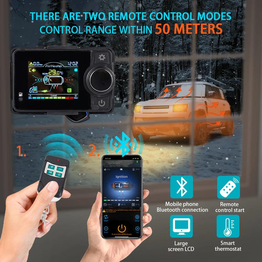 2-8KW Universal Parking Heater Set Horizontal Camouflage Model With Bluetooth And voice Playback Function 12v 24V 220V Accessory