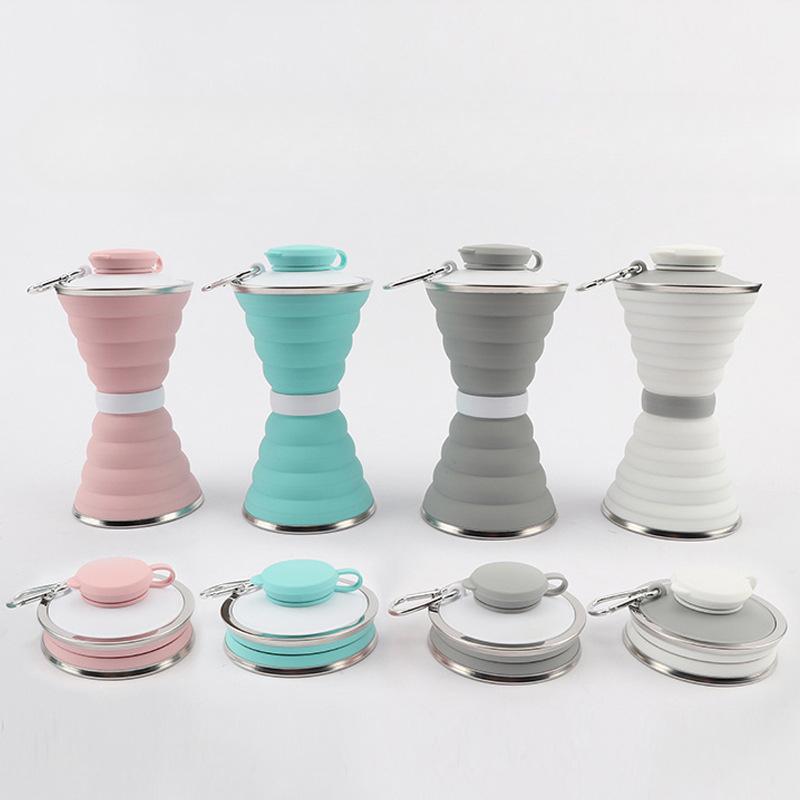 Outdoor Travel Silicone Cup Collapsible Soft Water Bottle Portable Water Bottle Sports Drinking Mountaineering Large-capacity Water Bag.