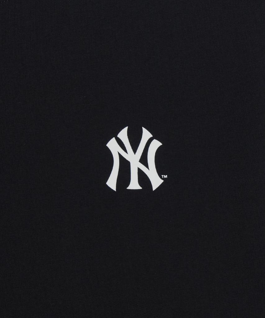 Emelbi Sportive Cursive Back Letter Short Sleeve T-Shirt Ny (Black)