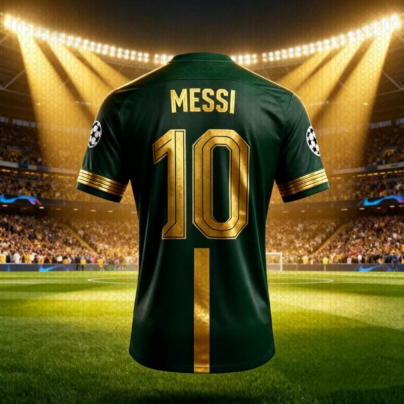 Maglia da Calcio 2026 Messi # 10 - per Sport all'Aperto, Asciugatura Rapida, Leggera e Confortevole - per Genitori e Bambini