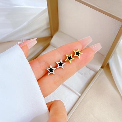 Shell Pentagram Minimalist Stud Earrings Cold Men'S And Women'S Earrings Personality Temperament Banquet Earrings