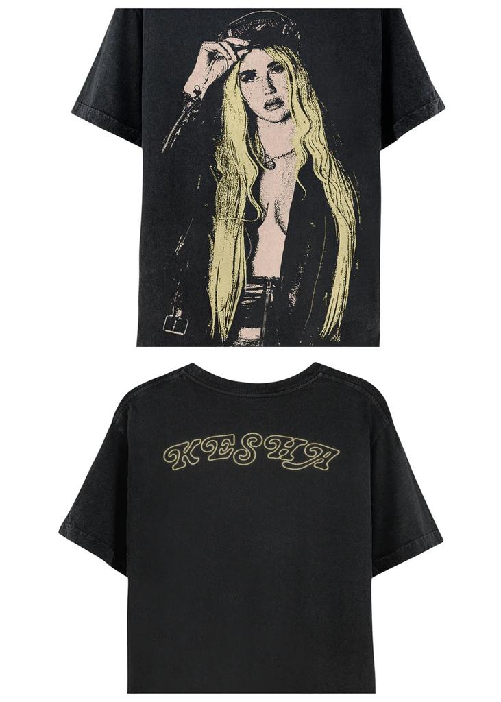 Singer Kesha boy Crazy Tits Out Tour Print Tshirts Men Women Short Sleeve Cotton Tshirt Fashion Loose Hip Hop Unisex T Shirt