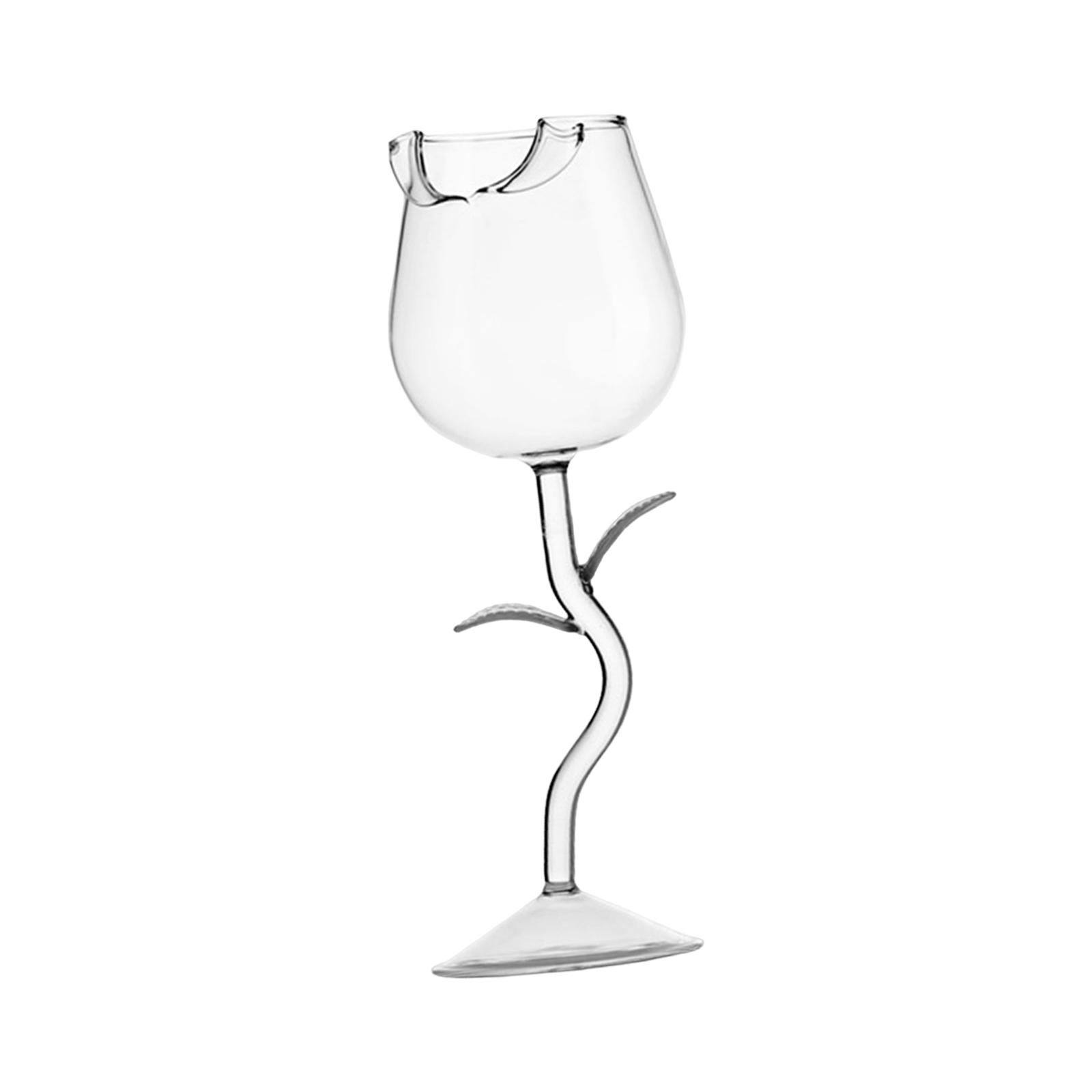 Rose Cocktail Glass Transparent Glasses Cups Flower Drinkware 280ml Champagne чистый