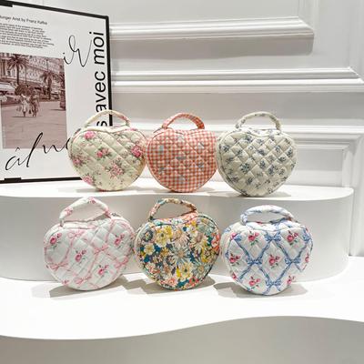 Large Capacity Quilted Cotton Floral Travel Bag