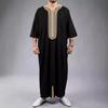 202 New Short-Sleeved Navy Blue Men's Embroidered Shirt