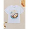 European Sizes Be Kind To Each Otter Funny Pun Graphic T-Shirt for - Cute Otter Design with Heart & Bubble Lettering