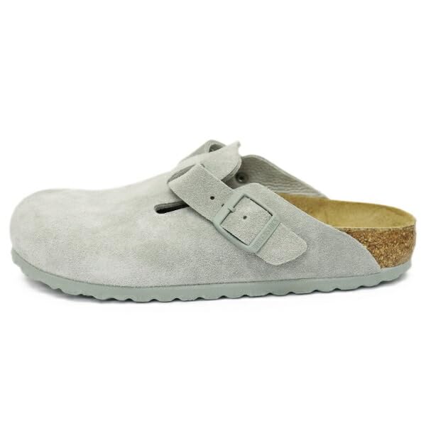 Birkenstock 1029214 Boston Suede Leather Pure Narrow 37cm Sandals, Sage, Width, (Approx. 9.8 inches).