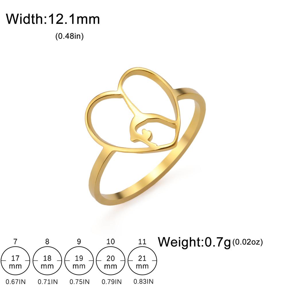 My Shape Gymnastics Girl Rings for Women Stainless Steel Artistic Gymnast Sports Ballerina Dancing Girls Finger Rings Jewelry