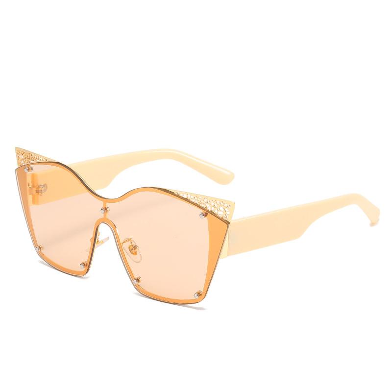 Lace Sunglasses, Personalized Cat'S Eye Large-Frame One-Piece Glasses, One-Piece Sunglasses For Women