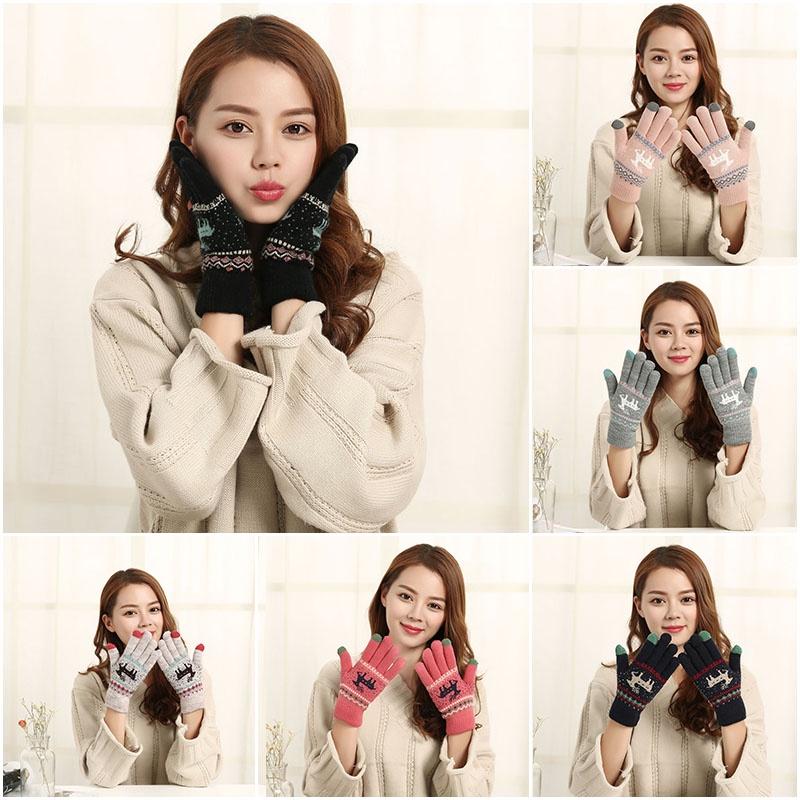 Screen Ladies Touch Gloves High Quality Thermal Warm Winter Tablet Knitted Wool