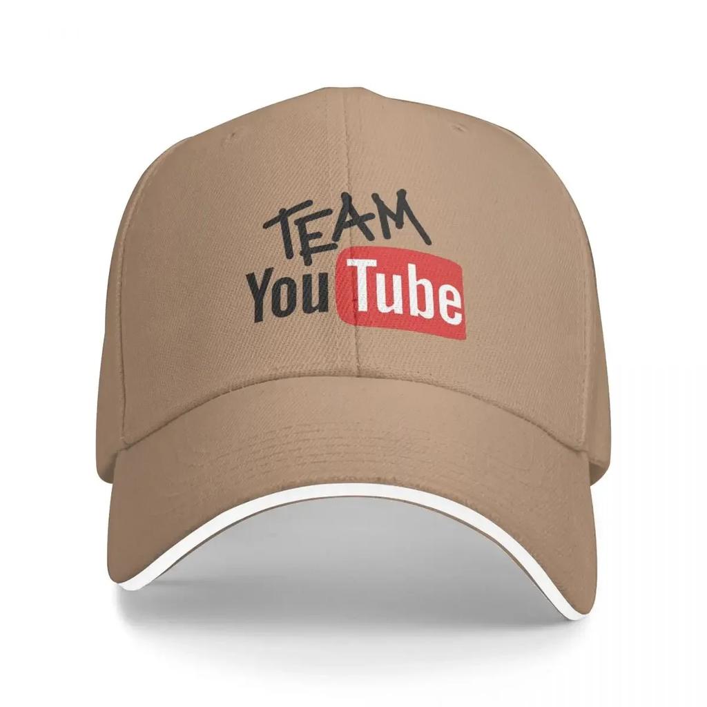 Team YouTube Cap Fashion Casual Baseball Caps Adjustable Hat Hip Hop Summer Unisex Baseball Hats Customizable Polychromatic
