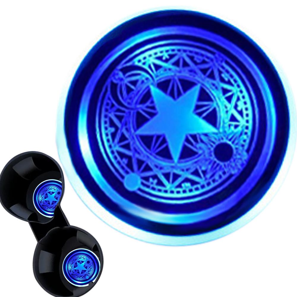 

Подставка под стакан в машину с подсветкой, противоскользящая подставка под стакан в машину со светодиодной подсветкой, коврик для стакана для напитков, 7 цветов, меняющихся для