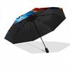 1pc Halloween Jack-o'-Lantern Zipper Umbrella Automatic Opening & Closing, Portable 3-Fold Design with 8-Bone Iron Frame, Outdoor for Festive Gif
