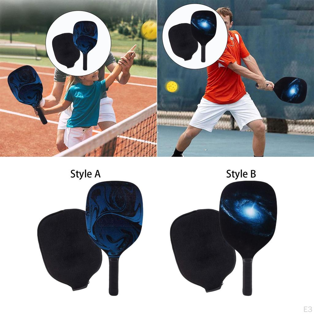 Racquet Long Handle Portable Nonslip Grip with Protective Cover Pickleball Racket for Advanced