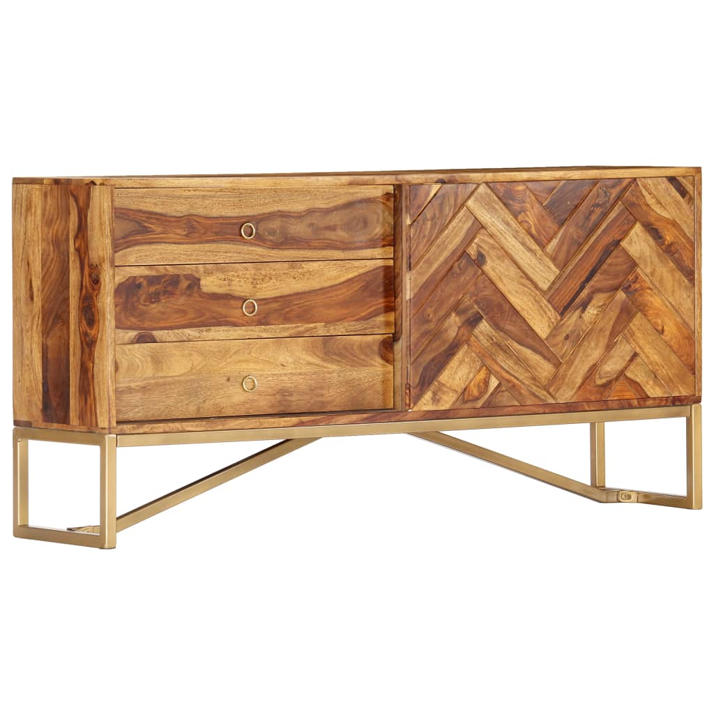 Sideboard 118x30x60 Cm Solid Acacia Wood