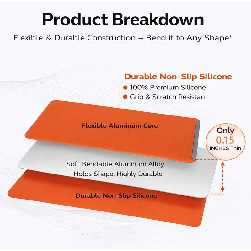 Portable Foldable Silicone Phone Holder Bendable Freely into Any Shape Multi-Angle Adjustable Stand for Mobile Phone