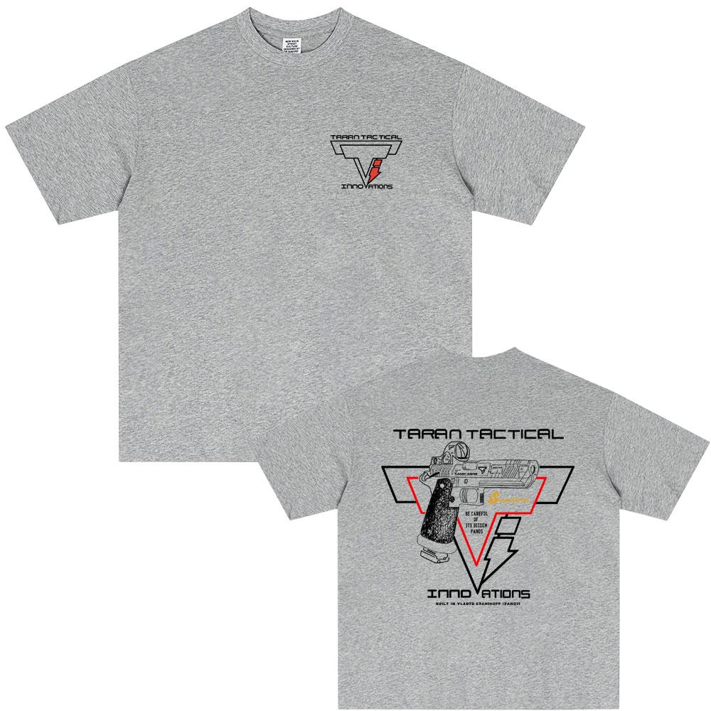 Taran Tactical Pistol Print Super Elastic Graphic T-shirt Unisex Casual Oversized T Shirts Men Women Fashion Vintage Tshirt Tops