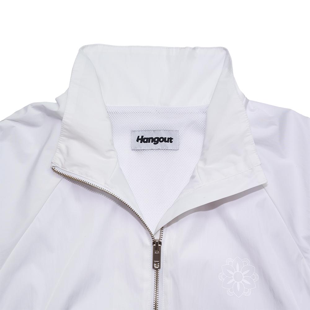 Hangout Reflective White Lotus Windbreaker (White)