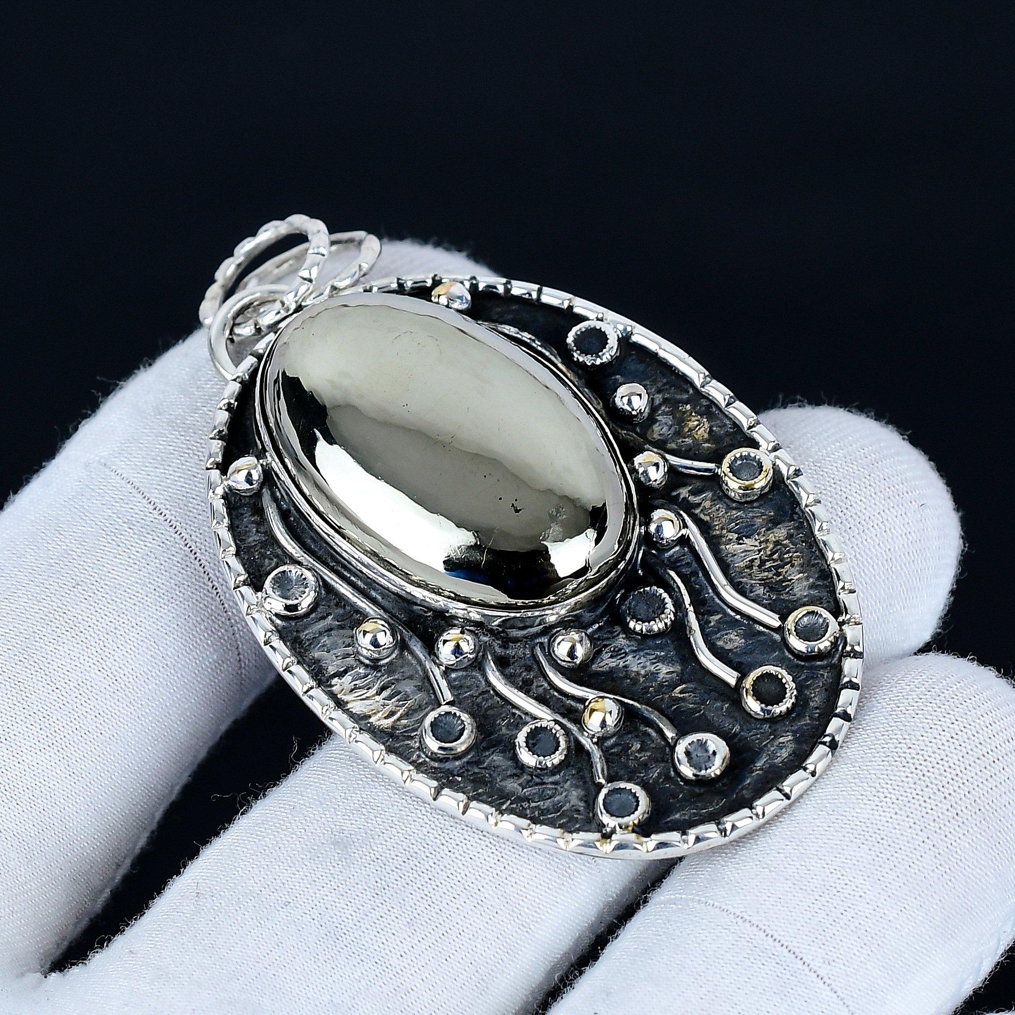 

Pyrite Gold Pendant, 925 Sterling Silver Handmade Jewelry, Pyrite Gold Silver Pendant, Party Wear Jewelry For Women s, Pendant Birthday Gift 6.5 Cm золотой