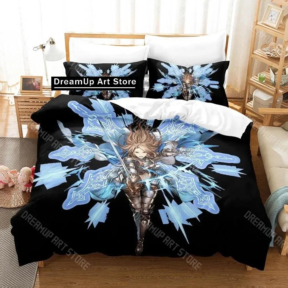 3D Print Granblue Fantasy Bedding Set Single Twin Full Queen King Size Bed Set Aldult Kid Bedroom Duvetcover Sets 3D Print Anime