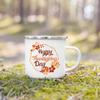 Just A Girl Who Love Fall Printed Creative Enamel Mugs Coffee Cups Holiday Party Wine Juice Handle Mug Best Thanksgiving Gifts