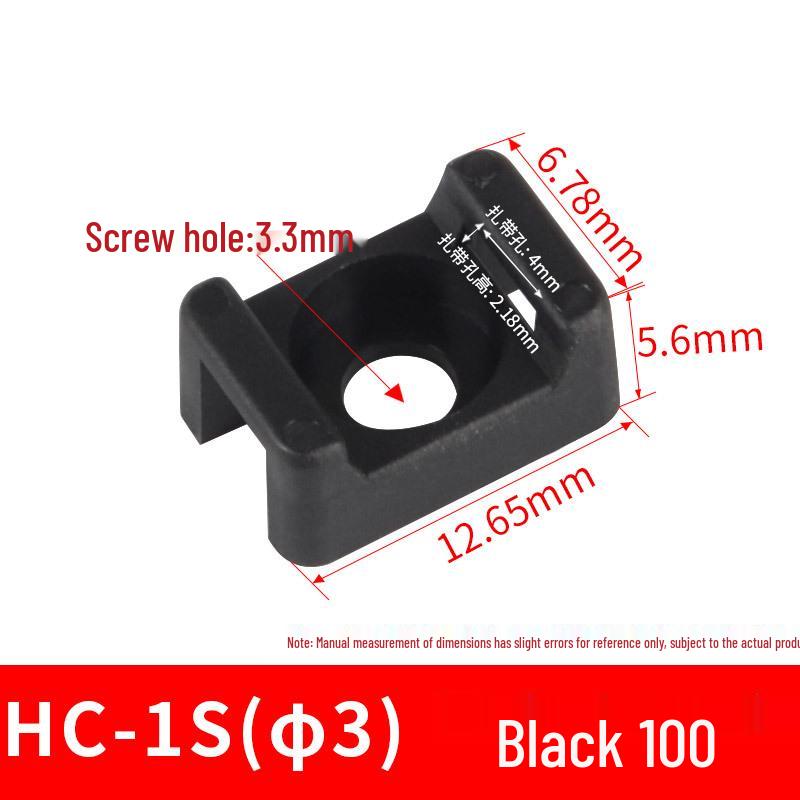 

Кріплення для кабельних стяжок сідлоподібне STM-0, набір 100 штук для організації проводів