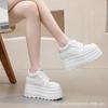 Super High Heel 12 Cm Platform White Shoes 2025 Women's Spring and Summer New Inner Height Increase Casual Board Shoes Trend