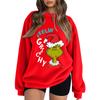 Women's Christmas Printed Flannel Sweatshirt Top