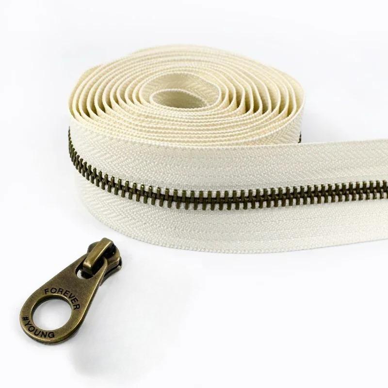 1/2/3/5M Meetee 5# Rollen-Metallreißverschlüsse mit Schiebern Tasche Schuhe Jacke Dekor Verschluss Reißverschluss nach Metern DIY Reparatur Nähzubehör